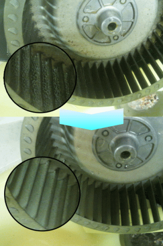 換気扇のお掃除ビフォーアフターの写真