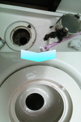 ヘドロの溜まった排水口