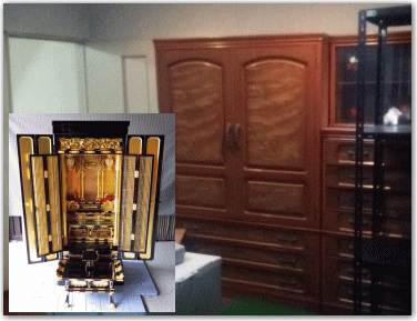 処分前の家具とお仏壇